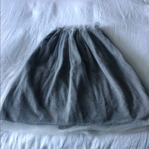 Midi length mesh skirt